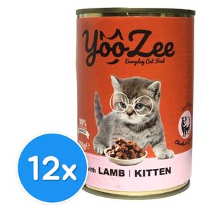  Yoozee Kitten Lamb Cat Food - 12 Pieces 