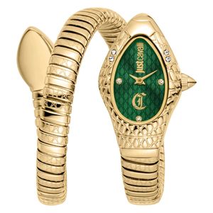  ساعة جست كافالي للنساء JC1L373M0035 - عرض بعقارب, سوار من الستانلس ستيل - ذهبي 