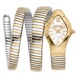  ساعة جست كافالي للنساء JC1L307M0055 - عرض بعقارب, سوار من الستانلس ستيل - ذهبي 