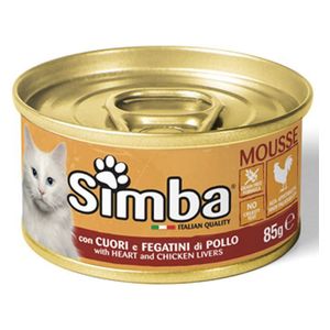 Simba Mousse with Heart and Chicken Livers Cat Food - 85g