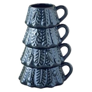  English Home Dolomite Mug Set - 4 Piece - Green 