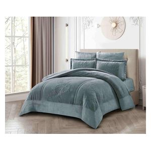  كانون طقم لحاف مزدوج 260X240 سم - 6 قطع - تركوازي 