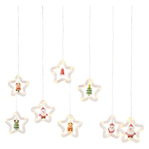  LessMo x001mqv0kn - Christmas LED Star String Lights with Festive Ornaments - 3M - Warm White 