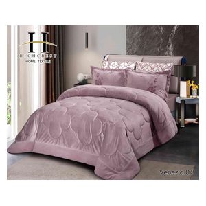  Highcrest Winter Comforter Set, Double, 260 x 240cm - 6 Piece - Purple 