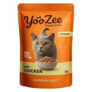 YooZee With Chicken Chunks in Jelly Sterilised Cat Food - 85g