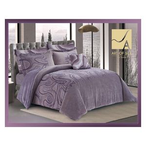  آرت أوف سيلك طقم لحاف شتائي مزدوج 230 × 250 سم - 6 قطع - بنفسجي 