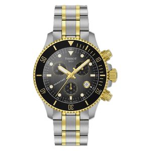 Tissot Watch T1202172206100 For Men - Analog Display, Stainless Steel Band - Gold