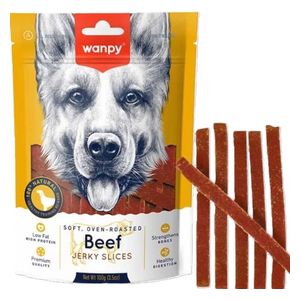 وانبي شرائح لحم بقري المجفف وجبة خفيفة للكلاب - 100 غم
