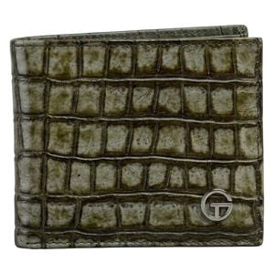  Golden Touch Men's Classic Genuine Leather Wallet - 8 Card Slots & Detachable Pocket - Khaki 