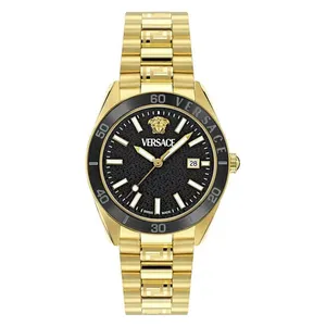 ساعة فيرساتشي للرجال VE8E00624 - عرض بعقارب, سوار من الستانلس ستيل - ذهبي