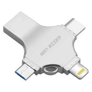  Green Lion GN4IN1USB512SL - USB Flash Drive 4-in-1 - 512GB - Silver 