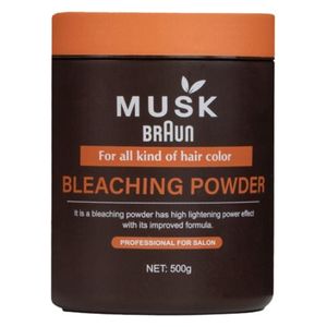  Braun Musk Hair Lightening Powder Mask - Smooth & Dust-Free Formula, 500 g 