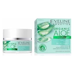  Eveline Cosmetics Aloe & Collagen Moisturizing Gel - Reduces excess shine for normal to combination skin, 50 ml 