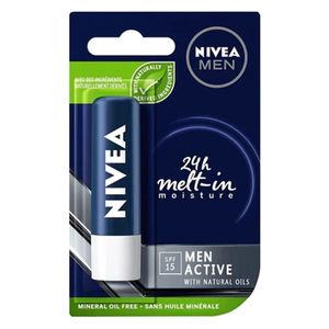  نيفيا مين أكتيف مرطب شفاه - يرطب ويحمي الشفاه بعامل حماية 15, 4.8 غ 