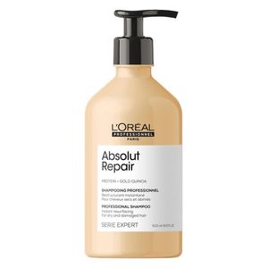 LOreal Paris Absolut Repair Gold Quinoa Shampoo - Cleanses and instantly restructures damaged hair, 500 ml