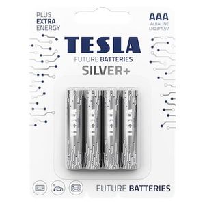  Tesla - Alkaline Batteries SILVER+ - AAA - LR03 1.5V - 4 pcs 