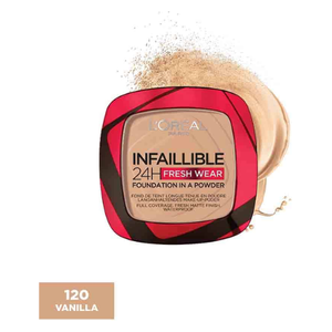  LOreal Paris Infaillible Foundation Powder - 24H Fresh Wear, 120 Vanilla 