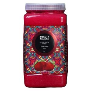 بيوتي ليجند مقشر السكر للجسم بالفراولة - يزيل خلايا الجلد الميتة ويترك البشرة ناعمة ورطبة، 5 كجم