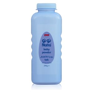  نونو تالك بودرة أطفال ازرق - تمتص الرطوبة وتحافظ على جفاف البشرة, 200 غ 