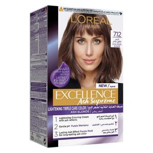  L'Oreal Paris Excellence Ash Supreme Permanent Hair Color - 7.12 Cool Pearl Blonde 