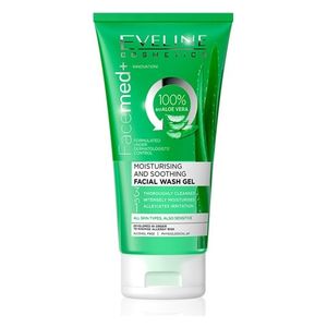  Eveline Cosmetics Face Med Moisturising & Soothing Facial Wash Gel with Aloe - Removes impurities, soothes irritation, and refreshes skin, 150 ml 