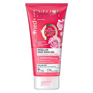  Eveline Cosmetics Face Med Micellar Face Wash Gel with Rose Water - Deeply cleanses skin and removes makeup, 150 ml 