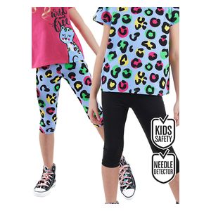 2 Pack Girl Black&Leopard Leggings - 8Y