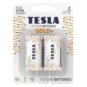  Tesla - Alkaline Batteries GOLD+ - C - LR14 1.5V - 2 pcs 
