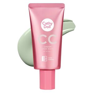 Cathy Doll Speed White CC Cream - SPF 50 corrects redness and evens skin tone, 02 Green 