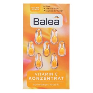  Balea Concentrated Vitamin C Capsules - Helps brighten the skin and reduce dark spots, 7 pcs 
