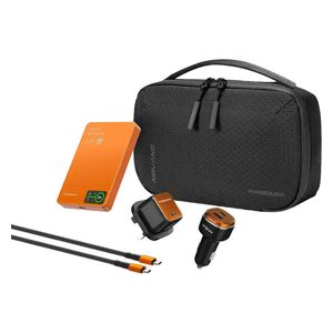  Powerology PPBCHA121BKOG Nirvano 5-in-1 Kit - Power Bank - Car Charger - Wall Charger - Charger Cable - Small Bag 