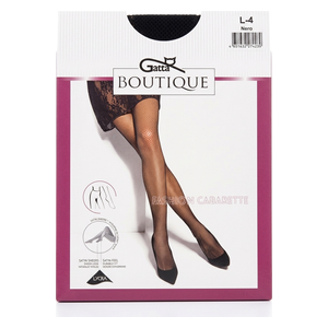  Gatta Fashion Cabaret Women's Fishnet Tights - Black  - L 
