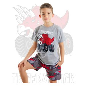 طقم تيشيرت وشورت للأولاد من ترايسيراتراك - 3 سنوات