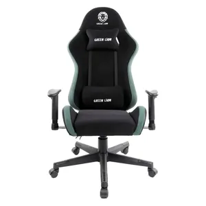  Green Lion ERGO X GCX44 - Gaming Chair - Built-in Lumbar Support - Black & Green 