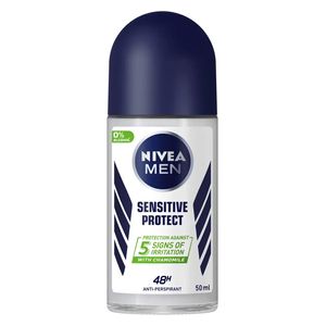  نيفيا مين سنسيتيف بروتكت مزيل عرق رول أون - حماية 48 ساعة للبشرة الحساسة, 50 مل 