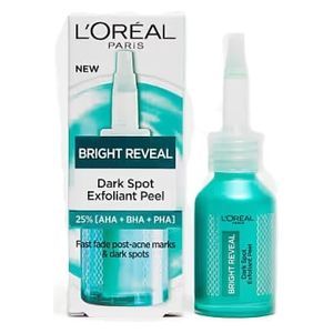  L'Oreal Paris Bright Reveal Dark Spot Exfoliant Peel - 25% AHA BHA PHA Blend, 25 ml 