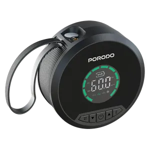 Porodo PDCC218BK - Power Bank & Car Jump Starter with Tire Inflator - 8000mAh Battery - Black 