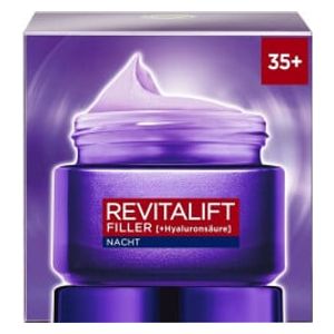  LOreal Paris Revitalift Filler Night Cream - Anti-Aging Hyaluronic Acid Moisturizer, 50 ml 