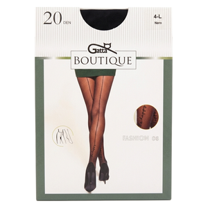  Gatta Fashion Women's Sheer Tights - Black - L 