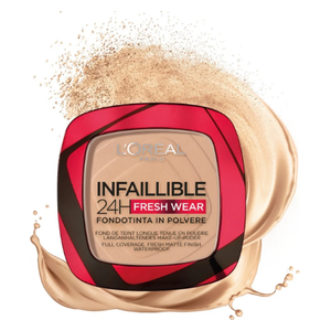  LOreal Paris Infaillible Foundation Powder - 24H Fresh Wear, 130 True Beige 