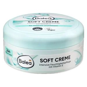  Balea Soft Intensive Moisturizing Cream - Moisturizes face and body for 24 hours and nourishes the skin, 250 ml 