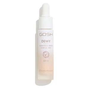  Gosh Dewy Foundation Drops - SPF15 lightweight dewy coverage with hydration - 002 Porcelain, 12 ml 