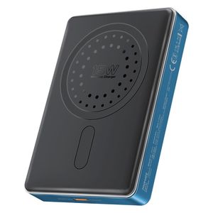  باور بانك بروميت - لاسلكي ماك سيف - بسعة 10000 مللي امبير - شحن 15 واط - منفذ يو اس بي سي 20 واط - ازرق 