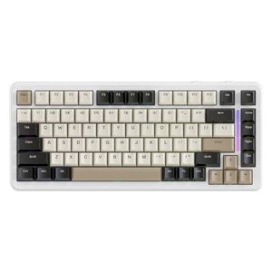  Attack Shark M86 Mechanical Keyboard - Bluetooth/Wireless/Wired 3D Connectivity - RGB Lighting - 4000 mAh Battery - White 