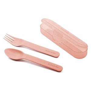 Suavinex Baby Feeding Set with Case - Pink - 12 months and above