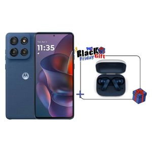 موتورولا ايدج 60 - بشاشة 6.67 انش 120 هيرتز P-OLED - ميديا ​​تيك دايمنسيتي 7300 - بحجم بطارية 5200 ميلي امبير بسرعة شحن 68 واط + سماعة بلوتوث داخل الأذن موتو بادز