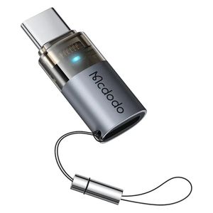  McDodo Lightning to USB-C Adapter - 60W Charging Power - Indicator Light - Gray 