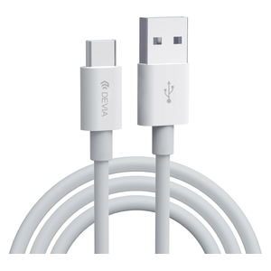  Devia USB-A to USB-C Cable - 1.5M - White 