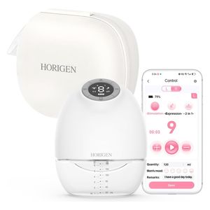 Horigen - Smart Electric Breast Pump - Quiet and Comfortable Hands-Free - White