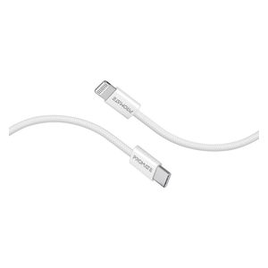  Promate USB-C to Lightning Charging Cable - 27W - 1.2m - White 